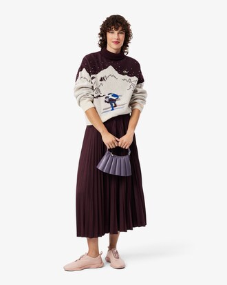 Jersey de rayas con cuello vuelto y jacquard inspirado en los archivos
