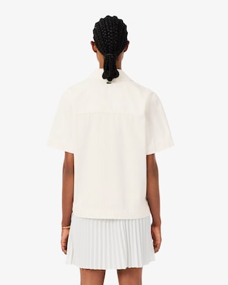 Polo oversized de tejido denim ligero