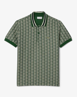 Polo de jacquard de corte clásico con monograma