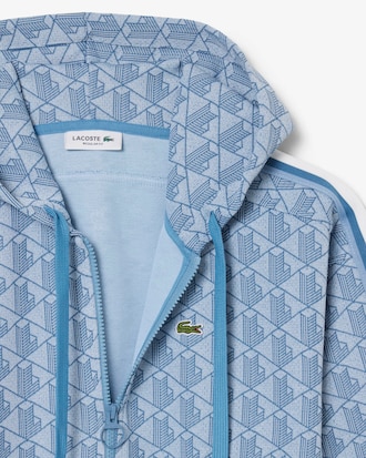 Sudadera con capucha de jacquard con monograma