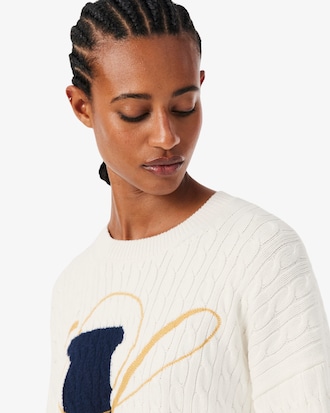 Jersey bordado de punto intarsia con ochos