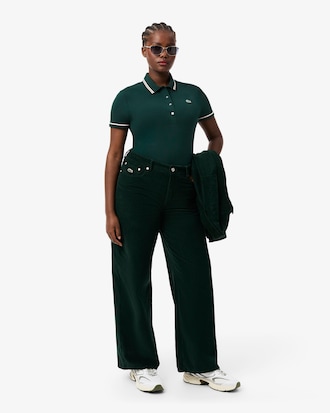 Polo con ribete de corte ajustado L.12.D