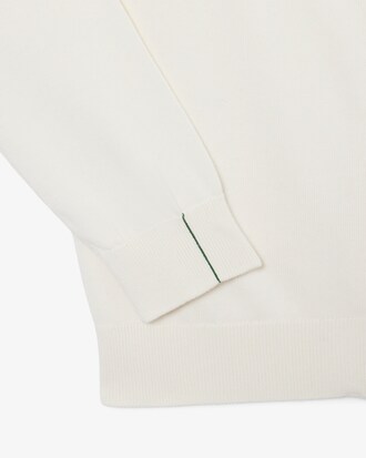 Jersey de cuello alto de algod&oacute;n con cremallera