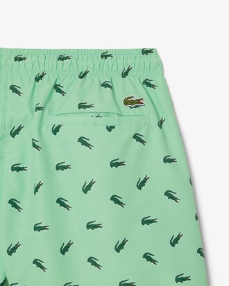 Short de baño con estampado de cocodrilo