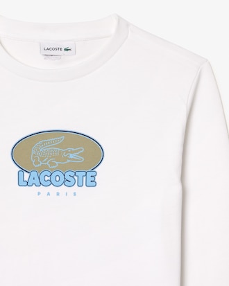 Camiseta de algodón grueso con insignia estampada