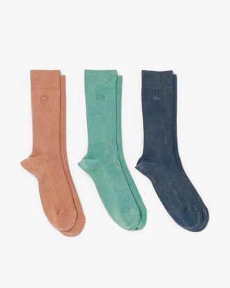 Pack de 3 pares de calcetines de canalé de algodón