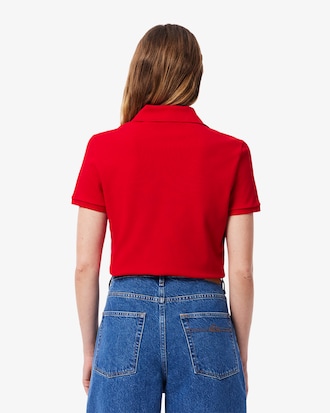 Polo de mujer Lacoste en piqué de algodón stretch