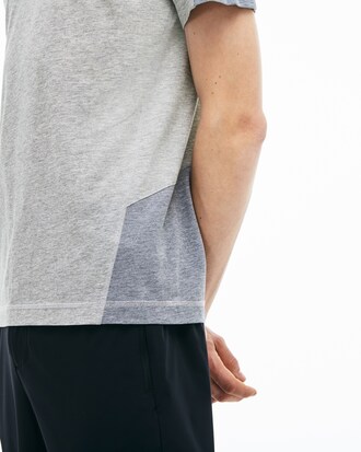 Camiseta de hombre Lacoste Motion en algodón ultraligero bicolor con cuello redondo