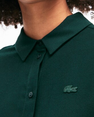 Camisa de mujer loose fit en franela con la espalda plisada