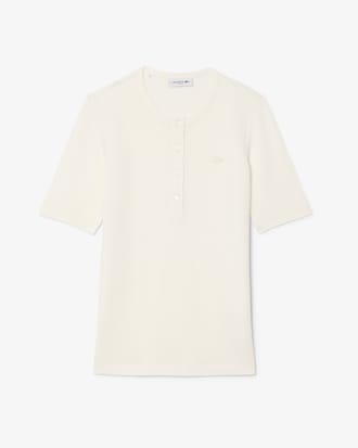 Camiseta de piqu&eacute; brillante de corte ajustado