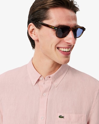 Camisa de lino de corte regular