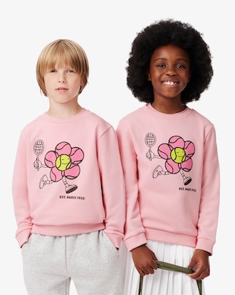 Sudadera de cuello redondo estampada