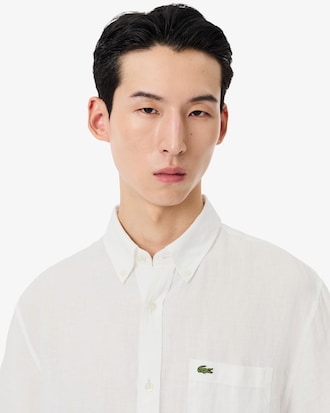 Camisa de lino de manga corta