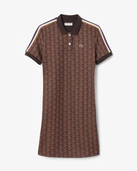Vestido polo de corte ajustado de jacquard con monograma