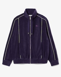 Sudadera con cremallera de terciopelo oversized