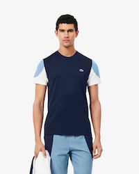 Camiseta deportiva con bloques de color estampados