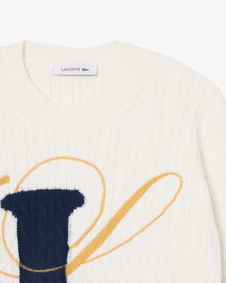 Jersey bordado de punto intarsia con ochos