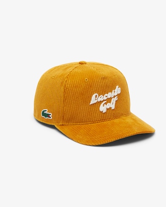 Gorra de golf de pana bordada