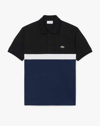Polo de petit piqu&eacute; de corte cl&aacute;sico con bloques de color