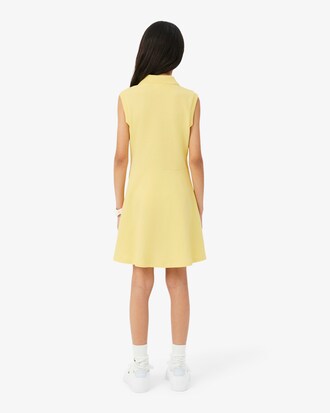 Vestido sin mangas de piqu&eacute; el&aacute;stico