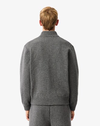 Chaqueta tipo bomber de punto jersey de lana merino