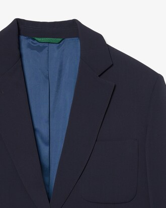 Blazer de piqu&eacute; con ca&iacute;da