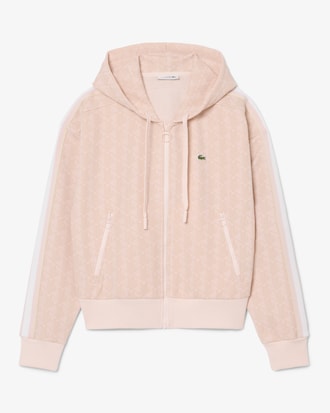 Sudadera con capucha de jacquard con monograma