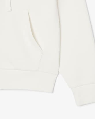 Sudadera con capucha de piqué con cremallera