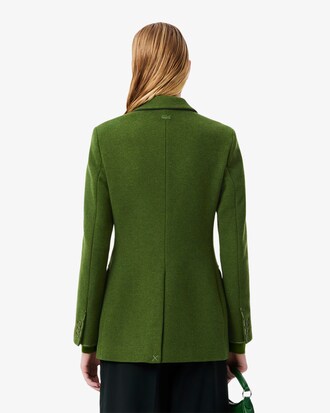 Blazer con cierre cruzado de lana flameada Runway