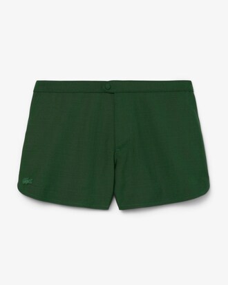 Pantal&oacute;n corto de lana con ribete Runway