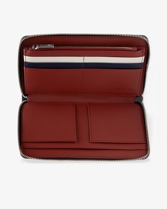 Billetera De Hombre Fitzgerald En Piel Color Block Con Seis Ranuras Para Tarjetas Y Cremallera