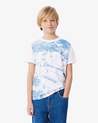 Camiseta de punto jersey con estampado de tenis