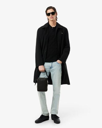 Bolso para llevar al hombro Chantaco de piel con efecto piqué