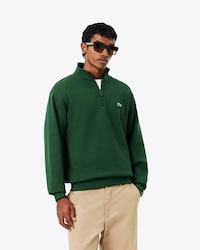 Sudadera de felpa con cuello con cremallera