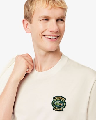 Camiseta de algodón con insignia