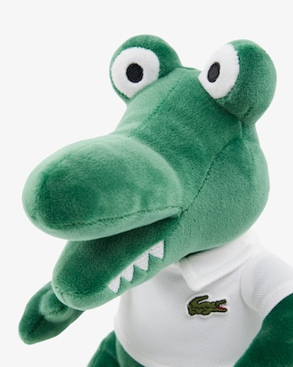 Peluche de cocodrilo con polo con logotipo