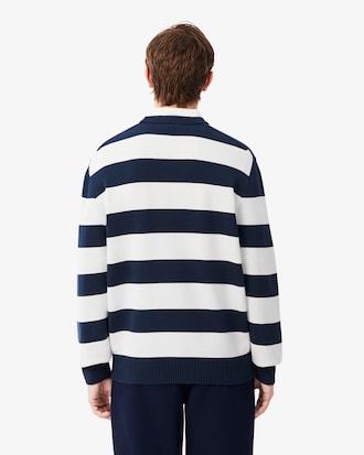 Jersey con cuello marinero de algod&oacute;n de rayas