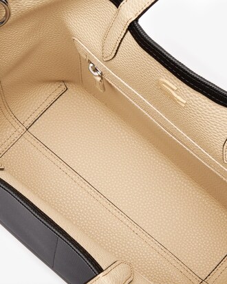 Bolso tote Anna lona piqu&eacute; reversible cremallera y doble posici&oacute;n