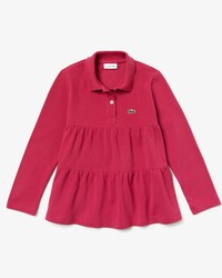 Polo de ni&ntilde;a Lacoste en piqu&eacute; de algod&oacute;n con volantes
