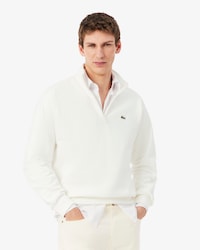 Sudadera de felpa con cuello con cremallera