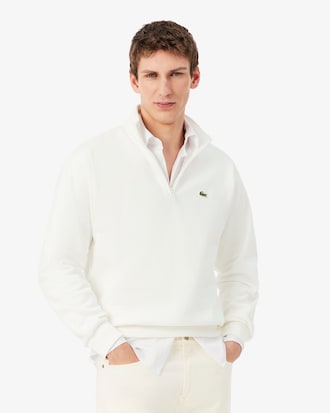 Sudadera de felpa con cuello con cremallera