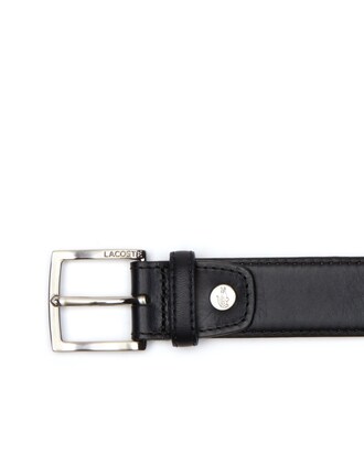 Cinturón De Hombre Lacoste En Piel Con Hebilla De Lengüeta Grabada