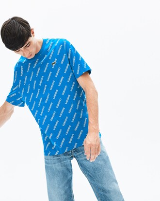 Camiseta de hombre Lacoste LIVE en algodón con estampado distintivo y cuello redondo