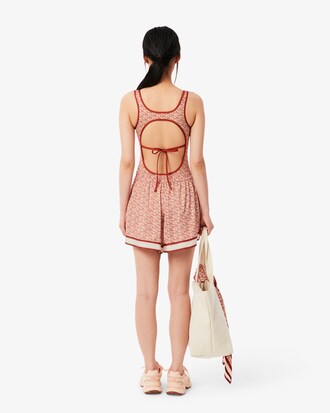 Pantalón corto vaporoso con estampado de monograma