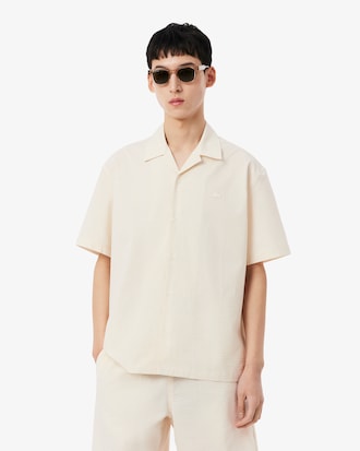 Camisa de corte holgado de seersucker