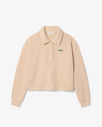 Sudadera oversize de cuello de polo de canal&eacute;