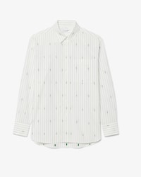 Camisa oversize de jacquard de rayas