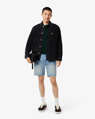 Bermudas denim de corte recto