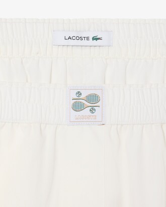 Pantalones de petit piqu&eacute; de algod&oacute;n de corte amplio