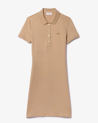 Vestido polo de corte ajustado de minipiqué elástico